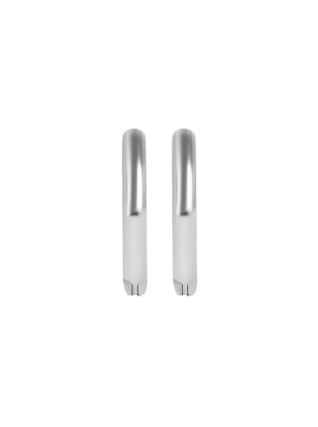 Adeliás Unisex Ohrringe – Klappcreole aus Edelstahl in silber