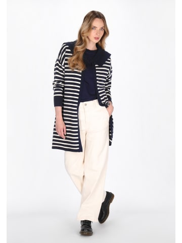 DreiMaster Women Cardigan in navy offwhite