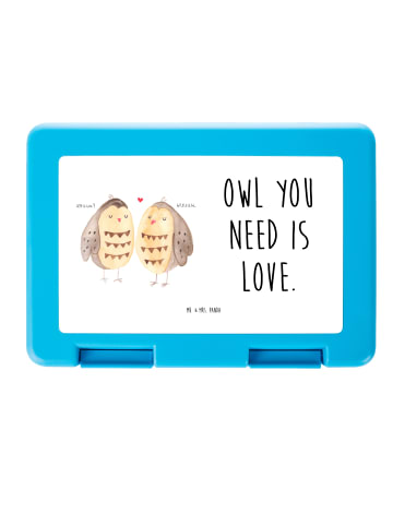 Mr. & Mrs. Panda Bento Box Eulen Liebe mit Spruch in Weiß