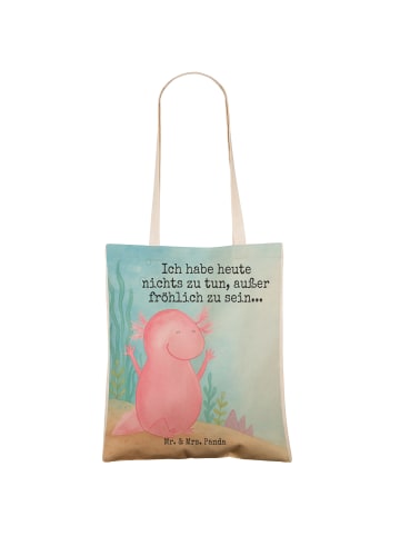 Mr. & Mrs. Panda shopping bag Axolotl Hurra Design mit Spruch in Weiß
