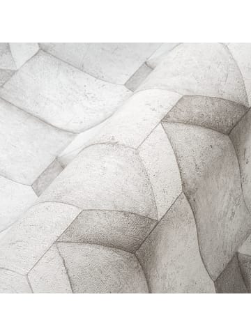 A.S. Création Tapete Concrete Shape in Weißgrau