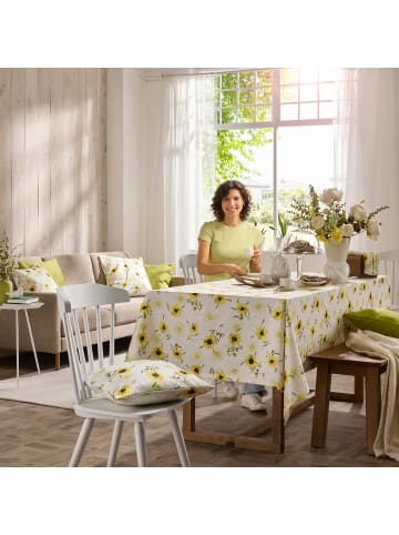 Erwin Müller Baumwollmischung Tischdecke Sonnenblume in gelb
