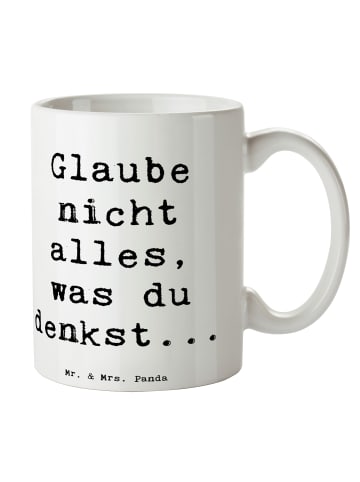 Mr. & Mrs. Panda Teetasse Spruch Selbstvertrauen und Klarheit mi... in Weiß