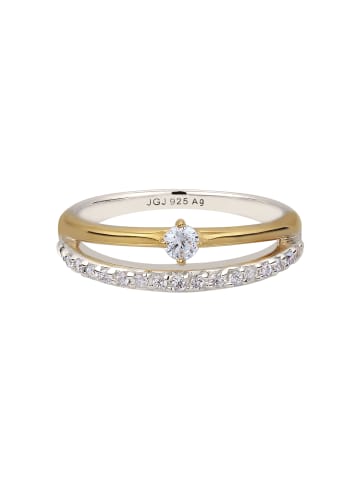 Elli Ring 925 Sterling Silber Ring Set in Zweifarbig