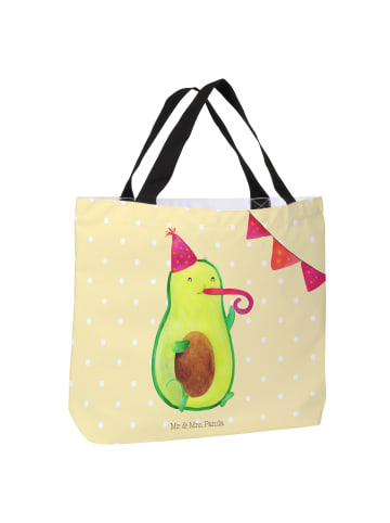 Mr. & Mrs. Panda Shopper Tasche Avocado Party ohne Spruch in Gelb Pastell