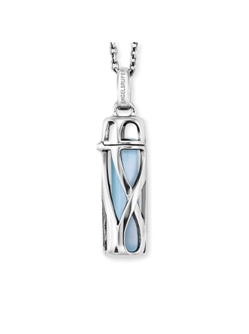 Engelsrufer  925 Sterling Silber rhodiniert blauer Achat Halskette 45+5cm