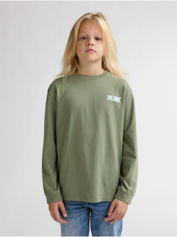 Petrol Industries Jersey T-Shirt mit Grafik Palmera in Grün