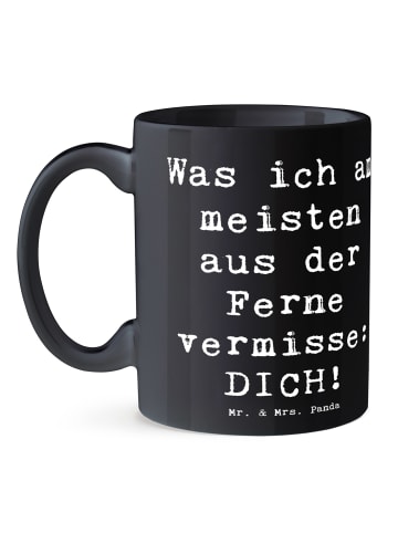 Mr. & Mrs. Panda Kaffeebecher Spruch Heimweh Dich mit Spruch in Schwarz