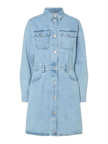 Pieces Jeanskleid in Light Blue Denim
