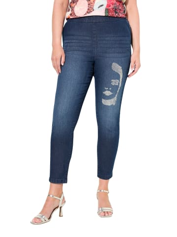 MIAMODA Schlupfhose in dark blue denim