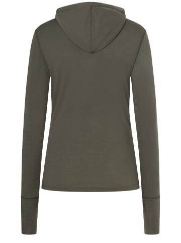 super.natural Merino Hoodie in grün