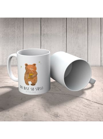 Mr. & Mrs. Panda Kindertasse Bär Honig mit Spruch in Weiß