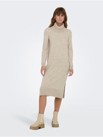 ONLY Langes Rollkragen Strickkleid Midi Pullover Dress ONLBRANDIE in Braun