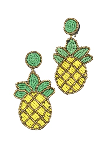 collezione alessandro Ohrclips " Ananas " in gelb