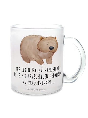 Mr. & Mrs. Panda Kaffeetasse Wombat mit Spruch in Transparent