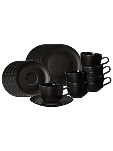Seltmann Weiden 18-tlg. Kaffeeservice Liberty Velvet Black in in schwarz