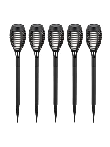 näve LED Solarleuchte "FANILO" in schwarz - (L)6 cm x (B)6 cm x (H)45 cm
