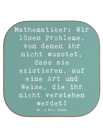 Mr. & Mrs. Panda Untersetzer Spruch Mathematiker Magie mit Spruch in Meeresbrise