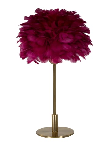 Mauro Ferretti Rote Metall-Tischlampe mit Federn, Ø 30 x 50 cm