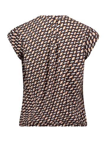 Betty Barclay Schlupfbluse kurzarm in Dark Blue/Brown