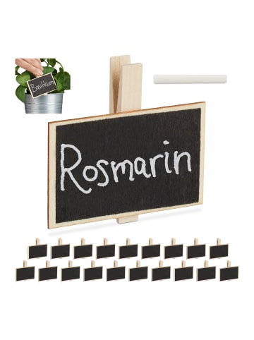 relaxdays 40x Tafelklammern in Natur/ Schwarz