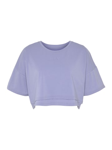 LASCANA Kurzarmshirt in flieder
