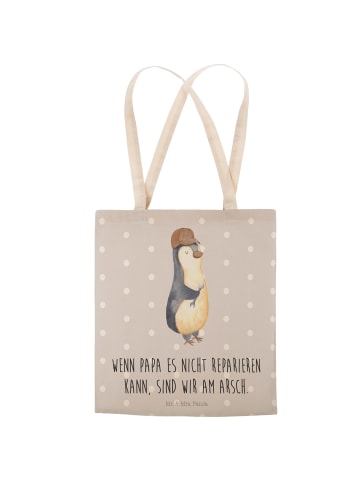 Mr. & Mrs. Panda Shopping Bag Wenn Papa es nicht reparieren kann... in Grau Pastell