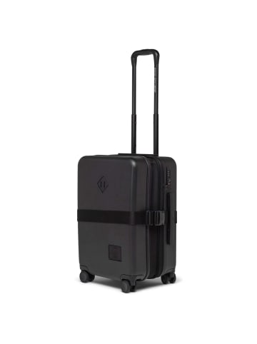 Herschel Heritage Hardshell - 4-Rollen Kabinentrolley 55 cm erw. (ash rose) in schwarz