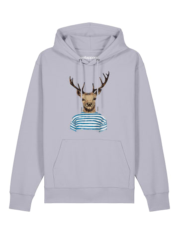 wat? Apparel Sweatshirt Hirsch in Lavender