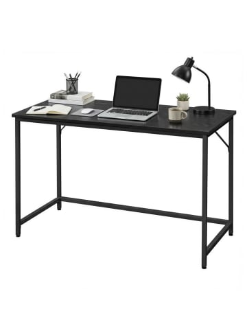 VASAGLE Schreibtisch Barnet in Ebenholzschwarz-Schwarz - (B)120 x (H)76 x (T)60 cm