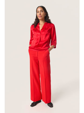 Soaked in Luxury Bluse kurzarm SLAsja Gerade Passform in Salsa
