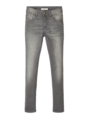 name it Skinny Fit Jeans für Mädchen Light Grey Denim 116