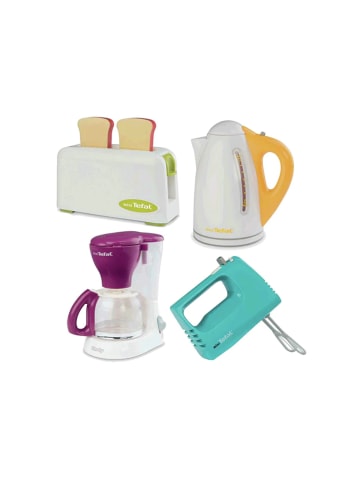 Smoby Tefal Mini-Geräte-Set, Kaffeemaschine, Toaster, Wasserkocher, Handmixer in bunt