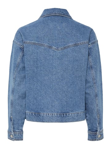 Pieces Jeansjacke in Medium Blue Denim