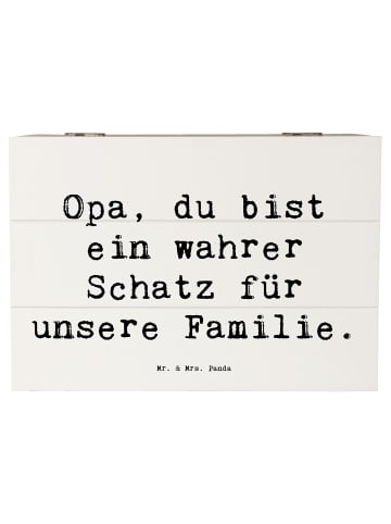 Mr. & Mrs. Panda Holzkiste Spruch Opa Schatz mit Spruch in Weiß