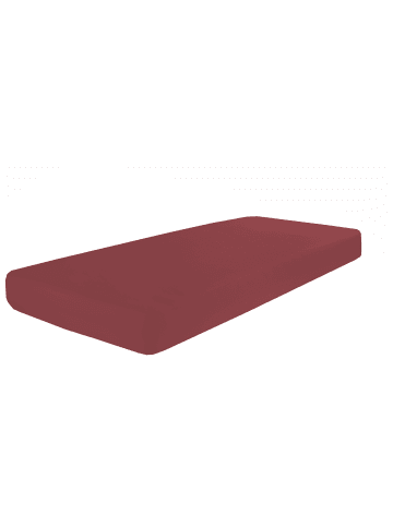 Dormisette Spannbetttuch Mako-Feinjersey in burgund