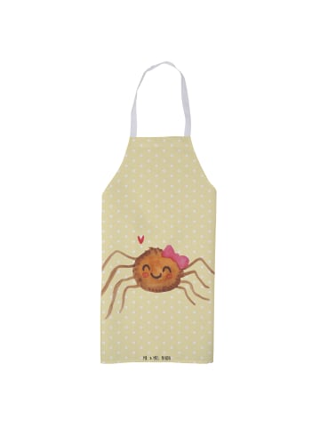 Mr. & Mrs. Panda Schürze Spinne Agathe Freude ohne Spruch in Gelb Pastell