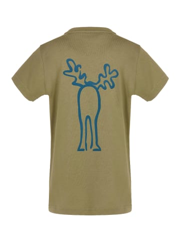 elkline T-Shirt Rudölfchen Kult Elch in avocado - blue coral