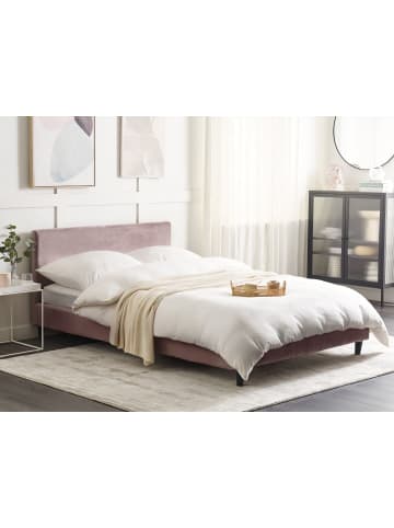 Beliani Bettrahmenbezug FITOU in Rosa - (W) 150 x (H) 75 x (L) 214 cm