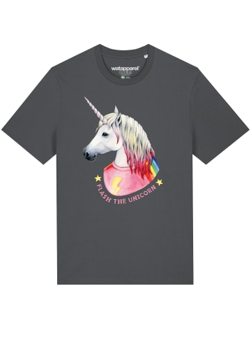 wat? Apparel T-Shirt Flash, the unicorn in Grau