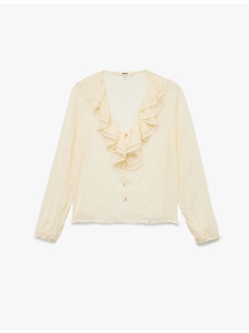 KOTON BLUSE LS in Ekru