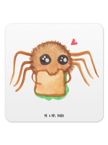 Mr. & Mrs. Panda Glasuntersetzer Spinne Agathe Sandwich ohne Spruch in Weiß