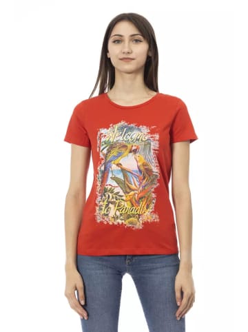 Trussardi Action Schwarz Rot Baumwolle Damen T-Shirt