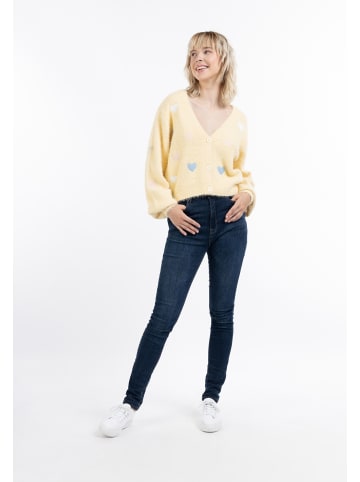 myMo Damen Strickjacke in Gelb