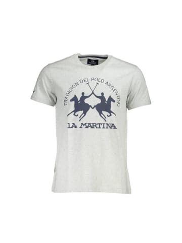 La Martina Grau Baumwolle Herren T-Shirt