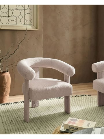 Beliani Sessel ILBRO in Beige - (W) 77 x (H) 76 x (L) 68 cm