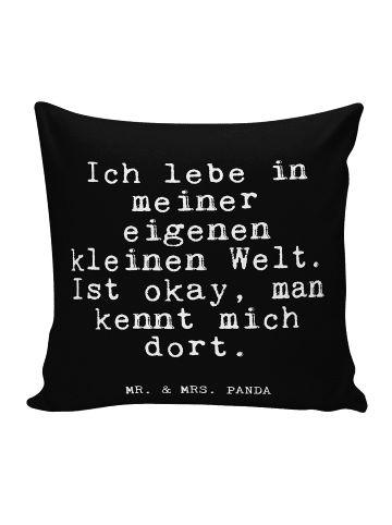 Mr. & Mrs. Panda Sofakissen Ich lebe in meiner... mit Spruch in Schwarz