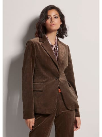 MADELEINE Klassischer Cordblazer mit Reverskragen in espresso