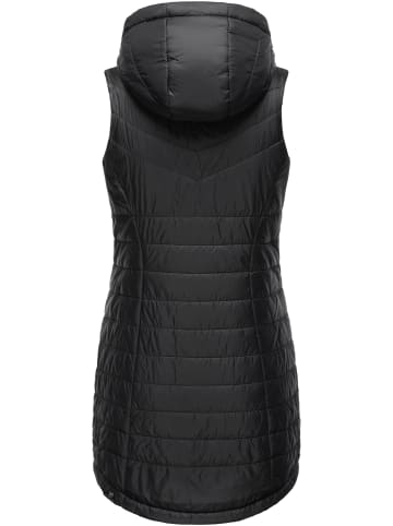 ragwear Steppweste Lucinda Vest Long in Black