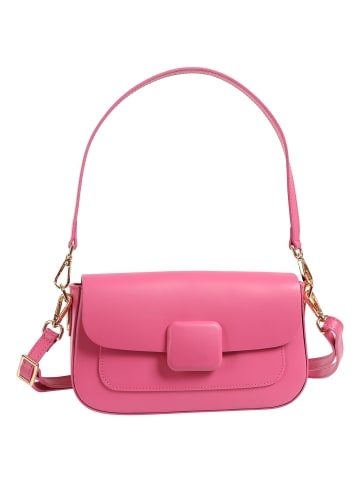 Toscanto Toscanto Schultertasche Leder fuchsia, pink ca. 24cm